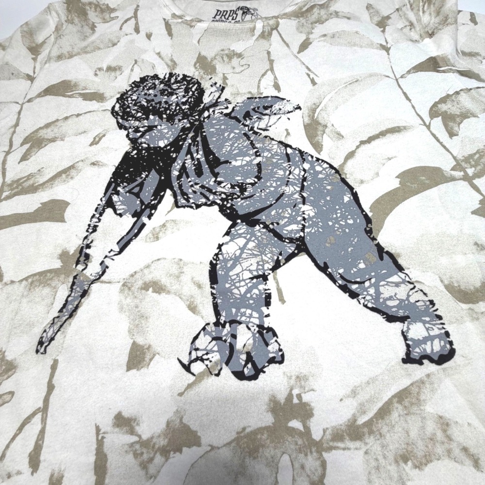 PRPS‎ Goods & Co Graphic T Shirt Large Camo Leaf Print Outdoor Tee